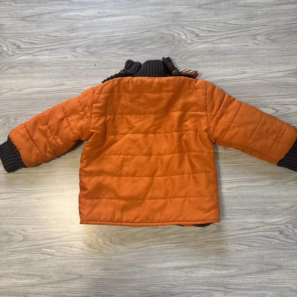 Buckle Me Baby Toastier Toddler Coat Orange Green Size 18 Months